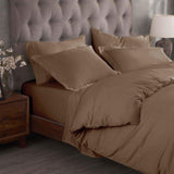 Egyptian Cotton 300 Thread Count Solid Luxury Duvet Cover Set