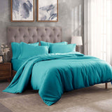 Egyptian Cotton 300 Thread Count Solid Luxury Duvet Cover Set