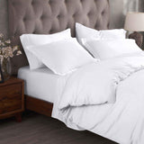 Egyptian Cotton 300 Thread Count Solid Luxury Duvet Cover Set