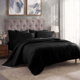 Egyptian Cotton 300 Thread Count Solid Luxury Duvet Cover Set