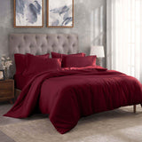 Egyptian Cotton 300 Thread Count Solid Luxury Duvet Cover Set