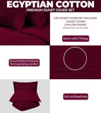 Egyptian Cotton 300 Thread Count Solid Luxury Duvet Cover Set