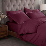 Egyptian Cotton 300 Thread Count Solid Luxury Duvet Cover Set