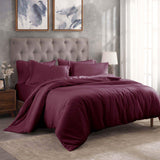 Egyptian Cotton 300 Thread Count Solid Luxury Duvet Cover Set