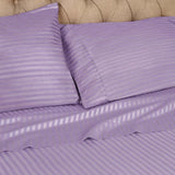 Egyptian Cotton 300 Thread Count Striped 2 Piece Pillowcase Set