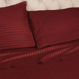 Egyptian Cotton 300 Thread Count Striped 2 Piece Pillowcase Set