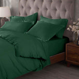 Egyptian Cotton 400 Thread Count Solid Luxury Duvet Cover Set