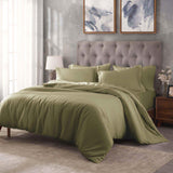 Egyptian Cotton 400 Thread Count Solid Luxury Duvet Cover Set