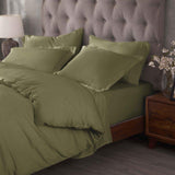 Egyptian Cotton 400 Thread Count Solid Luxury Duvet Cover Set