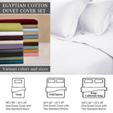 Egyptian Cotton 650 Thread Count Modern Solid Duvet Cover Set