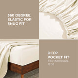 850 Thread Count Egyptian Cotton Sateen Bed Sheet Set