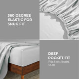 850 Thread Count Egyptian Cotton Sateen Bed Sheet Set