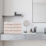 Egyptian Cotton Dobby Border Medium Weight Bath Towel Set of 4