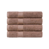 Egyptian Cotton Dobby Border Medium Weight Bath Towel Set of 4