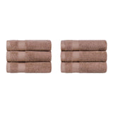 Egyptian Cotton Dobby Border Medium Weight 6 Piece Hand Towel Set