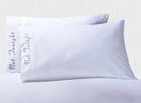 Embroidered Quotes 500 Thread Count Cotton 2 Piece Pillowcase Set