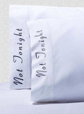 Embroidered Quotes 500 Thread Count Cotton 2 Piece Pillowcase Set