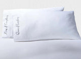 Embroidered Quotes 500 Thread Count Cotton 2 Piece Pillowcase Set