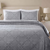 Enzy Medium Weight Floral Matelasse 3 Piece Bedspread Pillow Sham Set