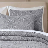 Enzy Medium Weight Floral Matelasse 3 Piece Bedspread Pillow Sham Set