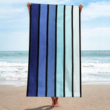 Faded Stripe Cotton Oversized Cotton 4 Piece Beach Towel Set