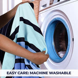 Faded Stripe Cotton Oversized Cotton 4 Piece Beach Towel Set