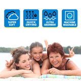 Fisherman Anchor Oversized 2 Piece Beach Towel Set