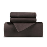 Flannel Cotton Modern Solid Fuzzy Duvet Cover Set With Pillow Shams