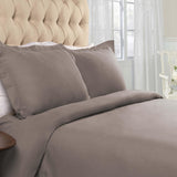 Flannel Cotton Modern Solid Fuzzy Duvet Cover Set With Pillow Shams