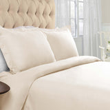 Flannel Cotton Modern Solid Fuzzy Duvet Cover Set With Pillow Shams