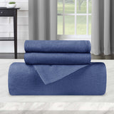 Flannel Cotton Modern Solid Fuzzy Duvet Cover Set With Pillow Shams