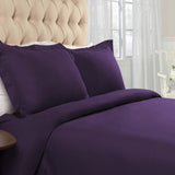 Flannel Cotton Modern Solid Fuzzy Duvet Cover Set With Pillow Shams