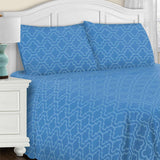 Flannel Cotton Trellis Geometric Deep Pocket Bed Sheet Set