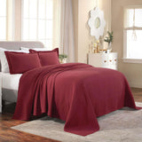 Fleur De Lis Jacquard Matelassé Cotton Medallion Bedspread Set