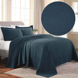 Fleur De Lis Jacquard Matelassé Cotton Medallion Bedspread Set