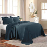 Fleur De Lis Jacquard Matelassé Cotton Medallion Bedspread Set