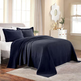 Fleur De Lis Jacquard Matelassé Cotton Medallion Bedspread Set