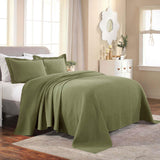 Fleur De Lis Jacquard Matelassé Cotton Medallion Bedspread Set