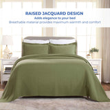 Fleur De Lis Jacquard Matelassé Cotton Medallion Bedspread Set