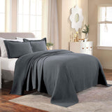 Fleur De Lis Jacquard Matelassé Cotton Medallion Bedspread Set