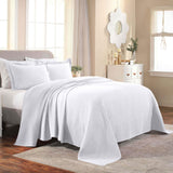 Fleur De Lis Jacquard Matelassé Cotton Medallion Bedspread Set