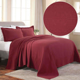Fleur De Lis Jacquard Matelassé Cotton Medallion Bedspread Set