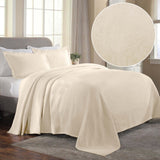 Florin Cotton Matelasse Weave Jacquard Scroll Medallion Bedspread Set
