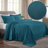 Florin Cotton Matelasse Weave Jacquard Scroll Medallion Bedspread Set