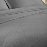 Florin Cotton Matelasse Weave Jacquard Scroll Medallion Bedspread Set