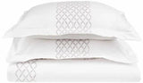 Hanna Embroidered Wrinkle Resistant Duvet Cover Set