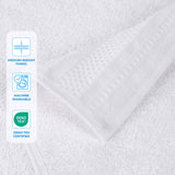 Honeycomb Textured Waffle Border Cotton 3 Piece Towel Set