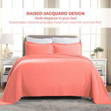 Jacquard Matelassé Paisley Cotton Bedspread Set