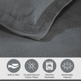 Jacquard Matelassé Paisley Cotton Bedspread Set