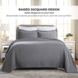 Jacquard Matelassé Paisley Cotton Bedspread Set